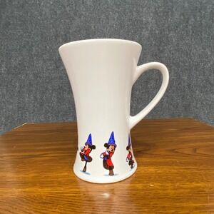 VTG Disney Store Fantasia Mickey Mouse Sorcerer Mug Coffee Tea White 16oz Wizard